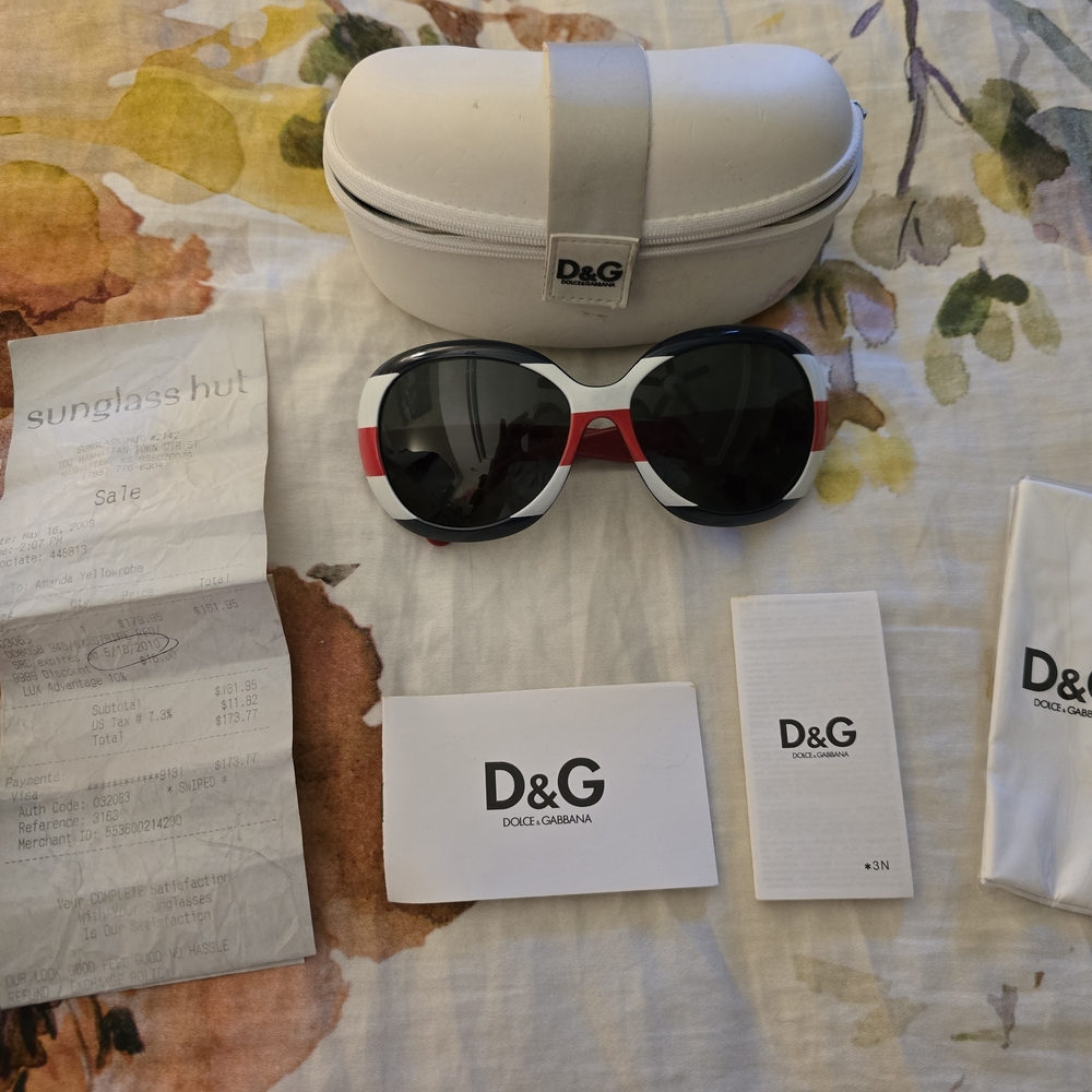 Dolce & Gabbana Red, White, And Blue Sunglasses